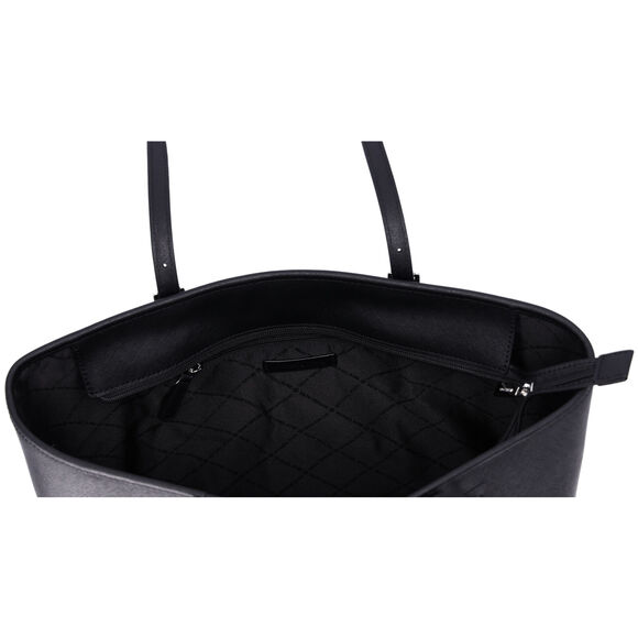 Michael Kors Jet Set Travel Large Leather Top Zip Shoulder Tote Black - Picture 4 of 4